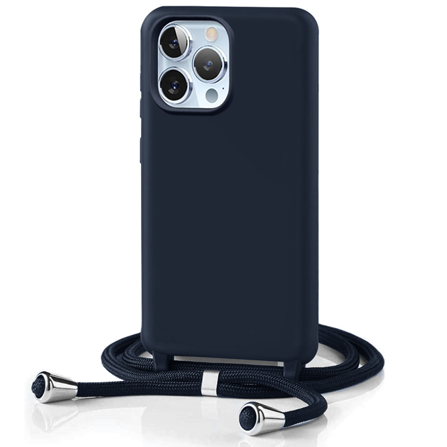 Θήκη Orso Soft TPU Κορδόνι Blue iPhone 13 Pro Max