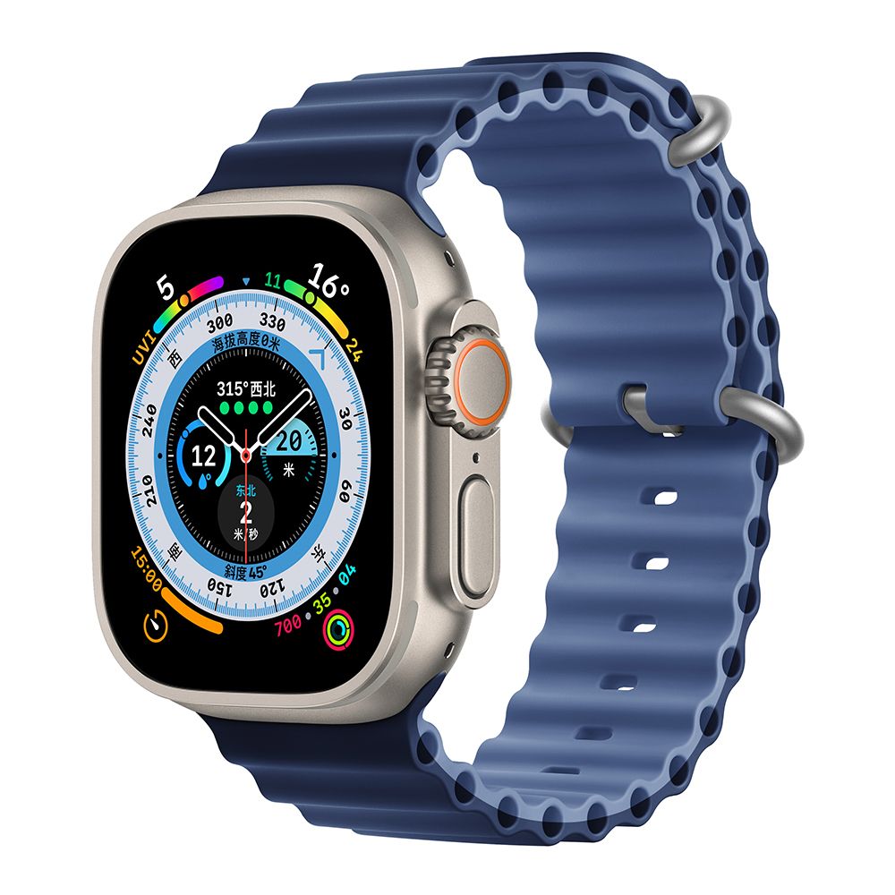 Orso Deluxe Sport Silicone Blue/Light Blue Λουράκι Apple Watch 42/44/45/49mm