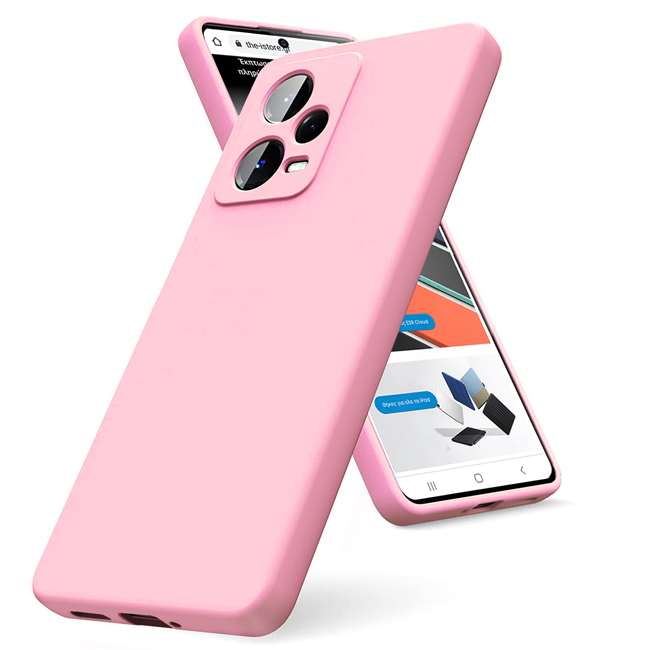 Θήκη Rubber Silk Pink Xiaomi Redmi Note 12 Pro 5G