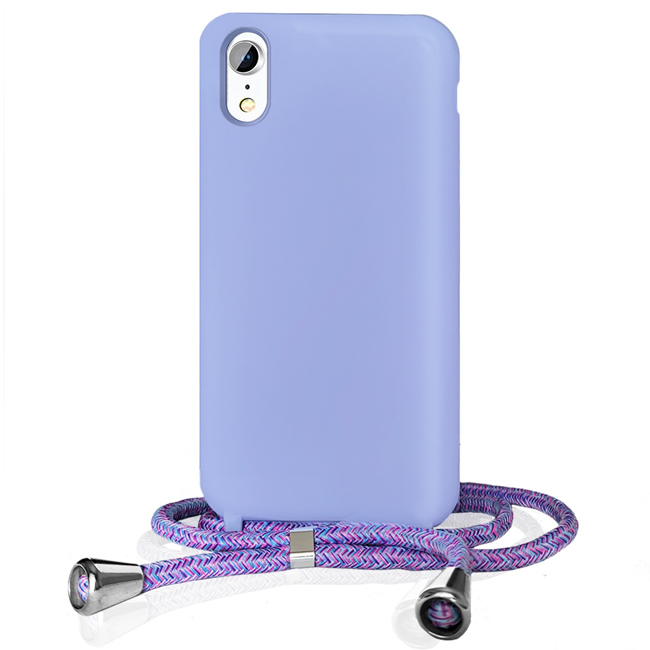 Θήκη Orso Soft TPU Κορδόνι Violet iPhone XR