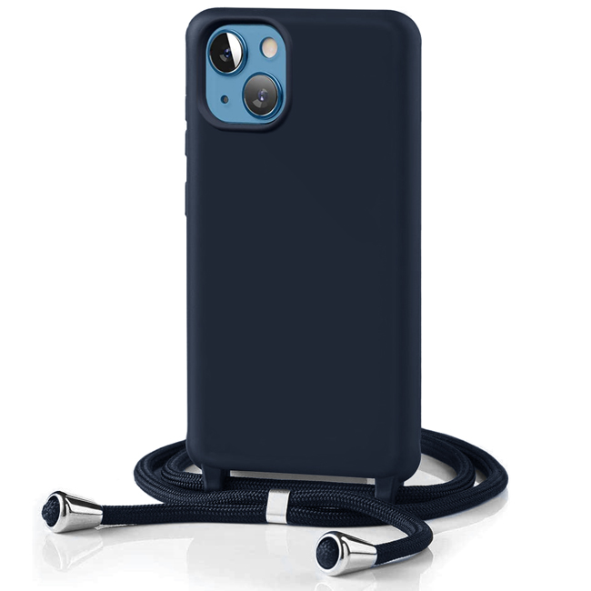 Θήκη Orso Soft TPU Κορδόνι Blue iPhone 13