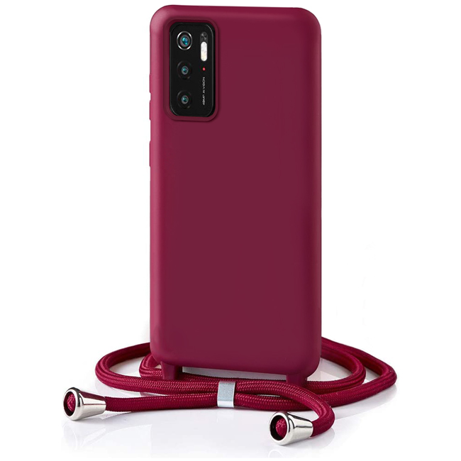 Θήκη Orso Soft TPU Κορδόνι Wine Xiaomi Redmi Note 10 5G
